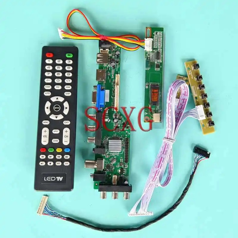 

DVB Digital Controller Board For B133EW01 LTN133AT07 LTN133AT08 1-CCFL 1280*800 LVDS 20 Pin Kit 13.3" USB HDMI-Compatible VGA AV