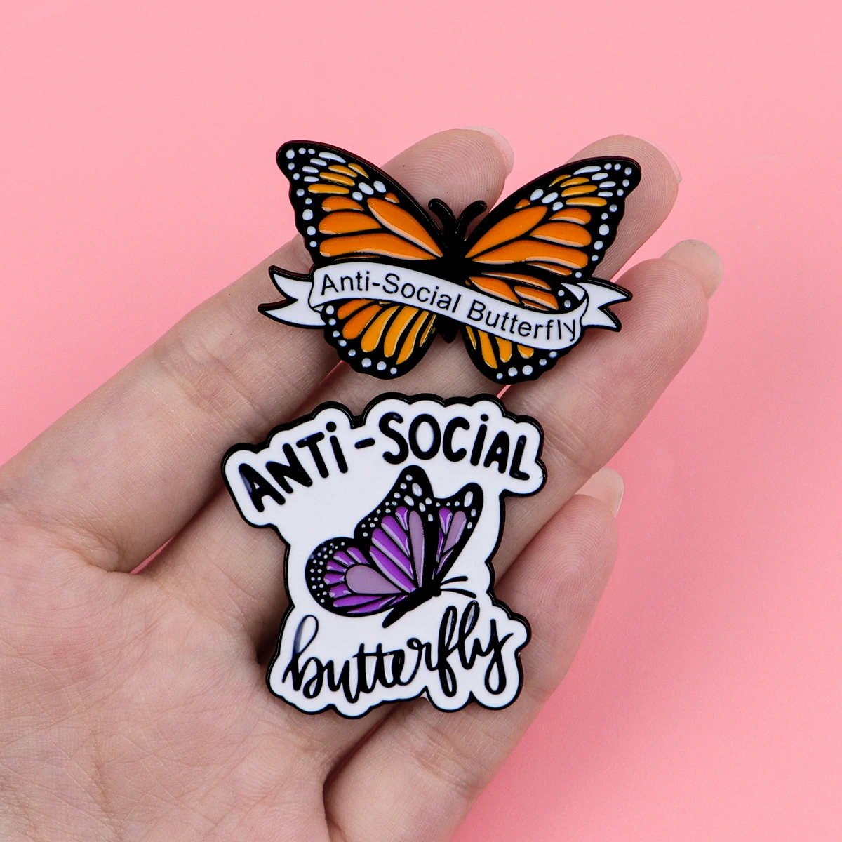 فان الغوه الفن اللوحة المينا دبوس التلبيب دبابيس لحقائب الظهر فراشة شارات لعوب بروش للملابس مجوهرات هدايا للأصدقاء