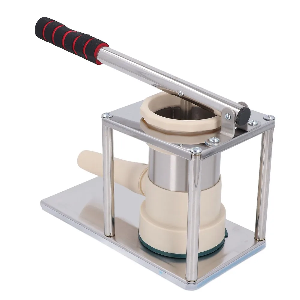 Stainless Steel Sausage Stuffer Machine Silver Vertical Design Homemade Sausage Filler Easy Clean 4 Stuffing Tubes