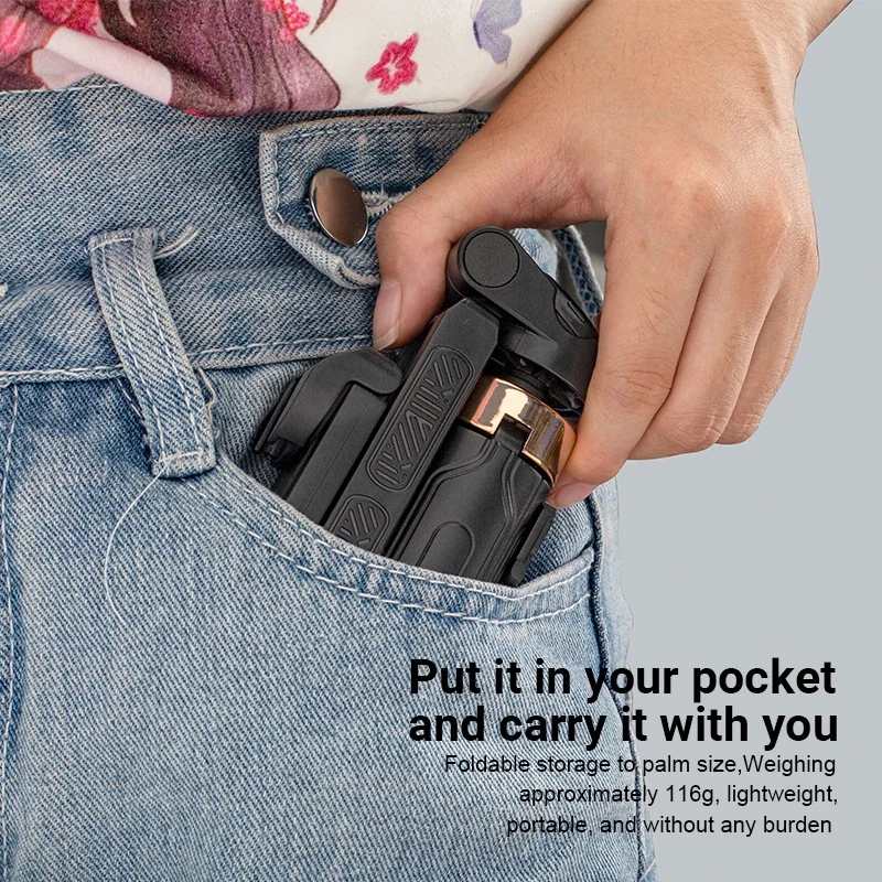 Mini soporte para teléfono 3 en 1, trípode de mano, soporte de escritorio para Streaming, fotografía móvil, palo de Selfie con Control remoto inalámbrico