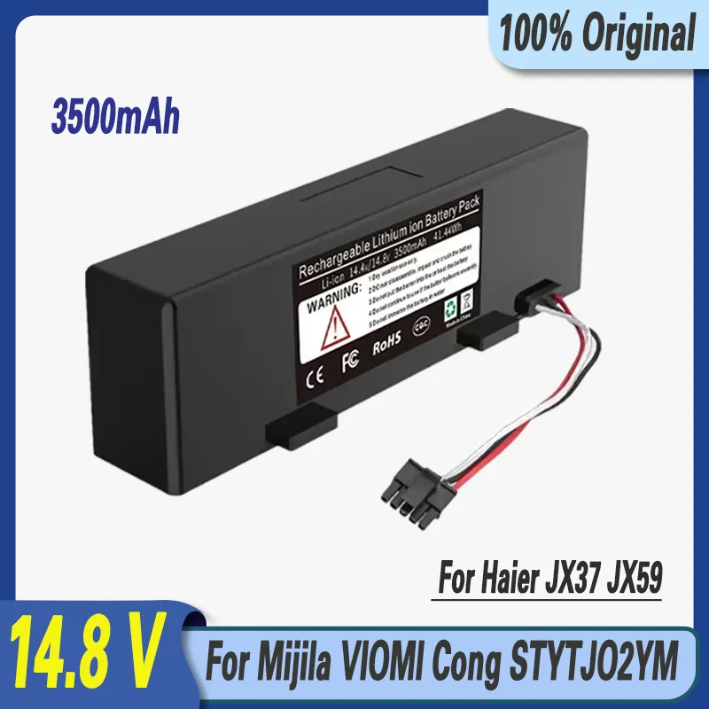 

100% Original Viomi-batería Original V3 V2 Pro VRVCLMB21B MVVC01-JG STYTJ02YM, aspiradora robótica, 14,8 V, 3500mAh