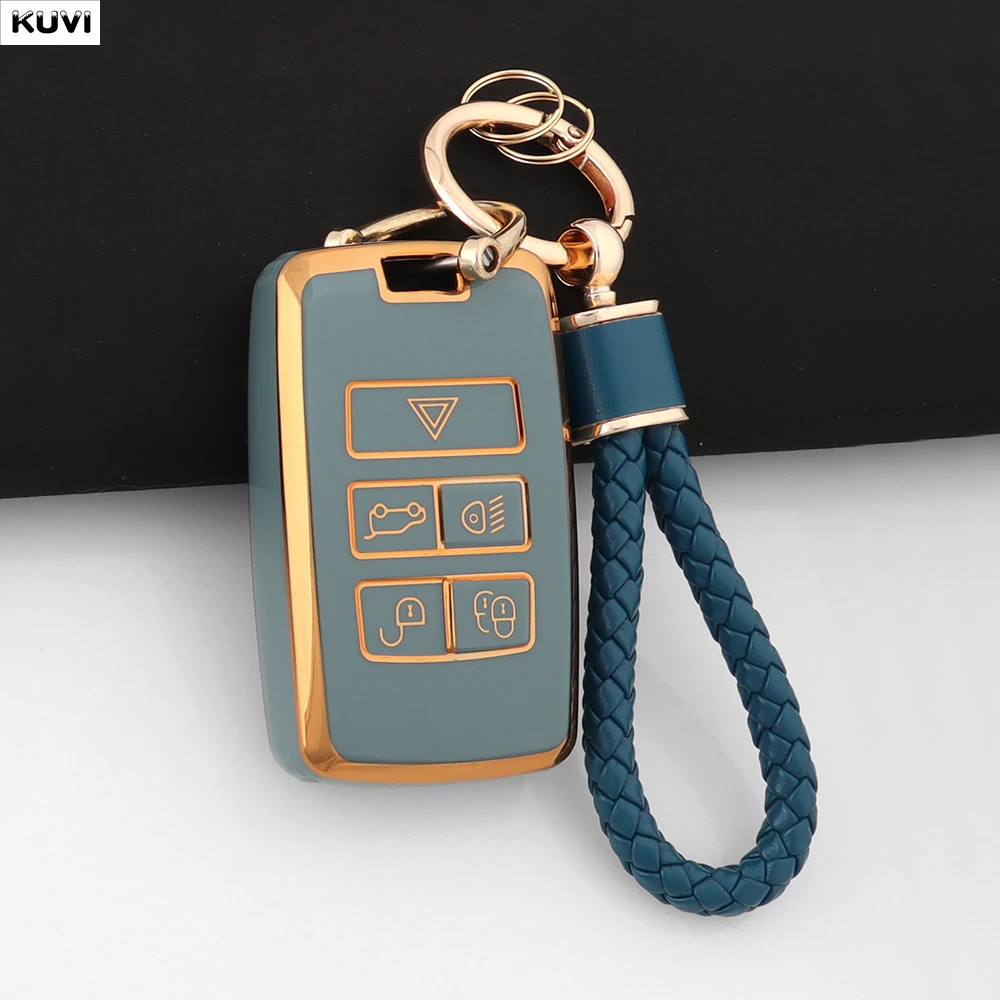 NEW TPU Car Key Case Cover Holder Fob For Land Rover Range Rover Discovery 5 Sport For JAGUAR XE XF XJ F PACE Auto Accessories