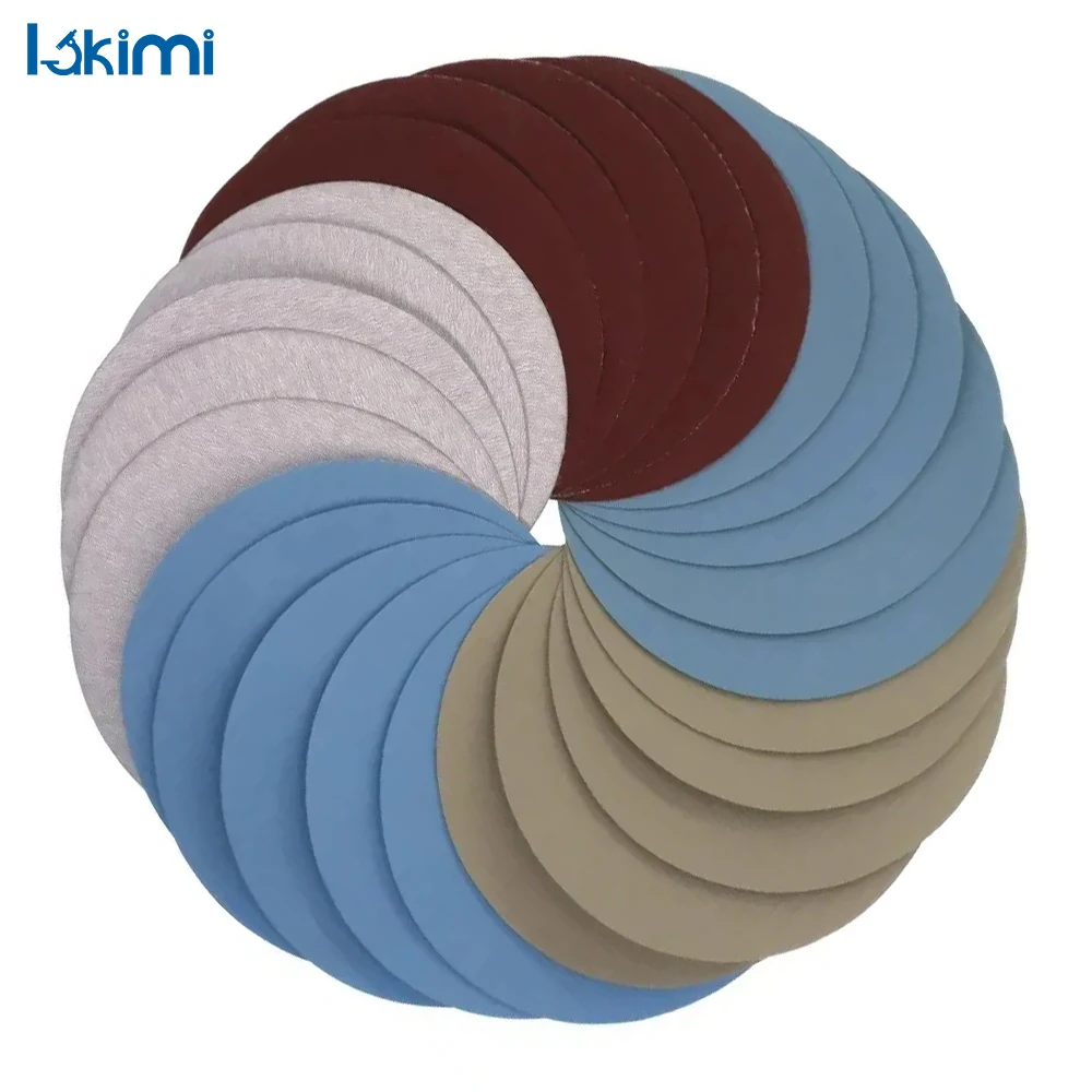 15PCS 125mm Round Sandpaper Disks - Hook Loop Disks with Grits 1000, 2000, 3000, 4000, 5000 LK-AA99