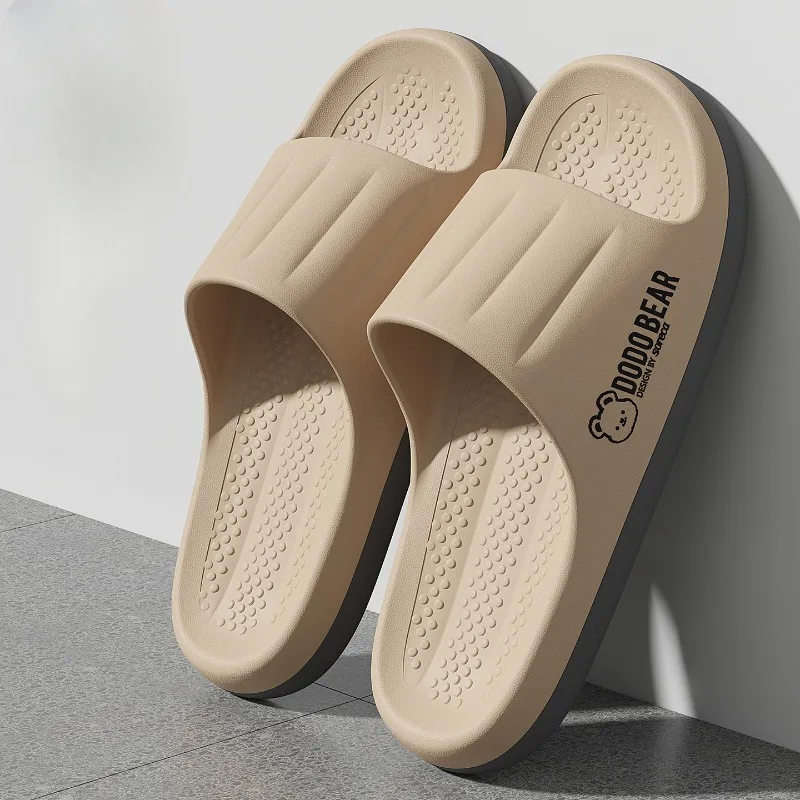 

MEOD Summer New Slippers for Men Women Outdoor Non-slip Beach Sandals Soft Comfortable EVA Platform Slippers Home Bath Slides