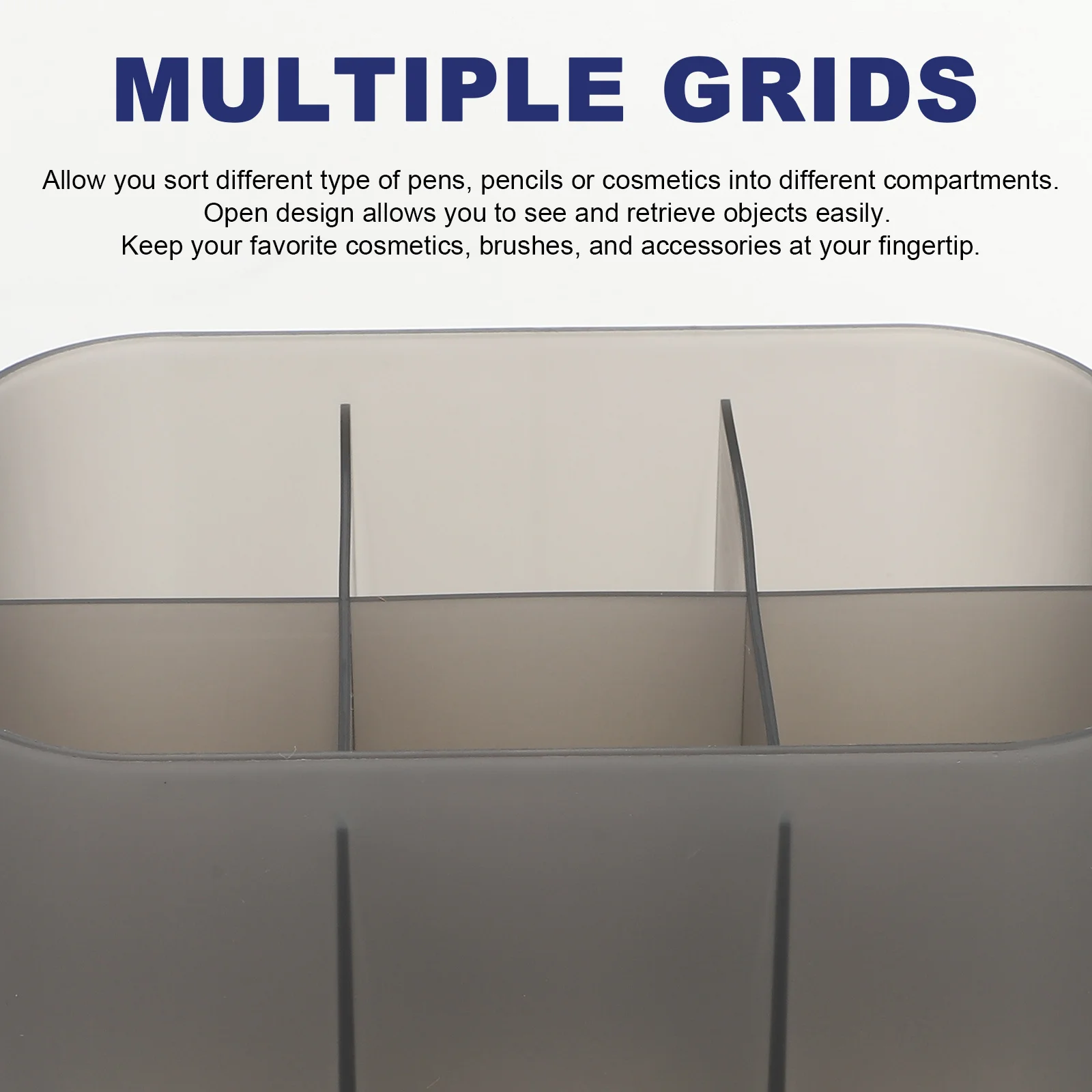 

Desktop Storage Organizer for Makeup Brush Pen Holder Nail Polish Cosmetics Grooming Tools Stationery Supplies Container