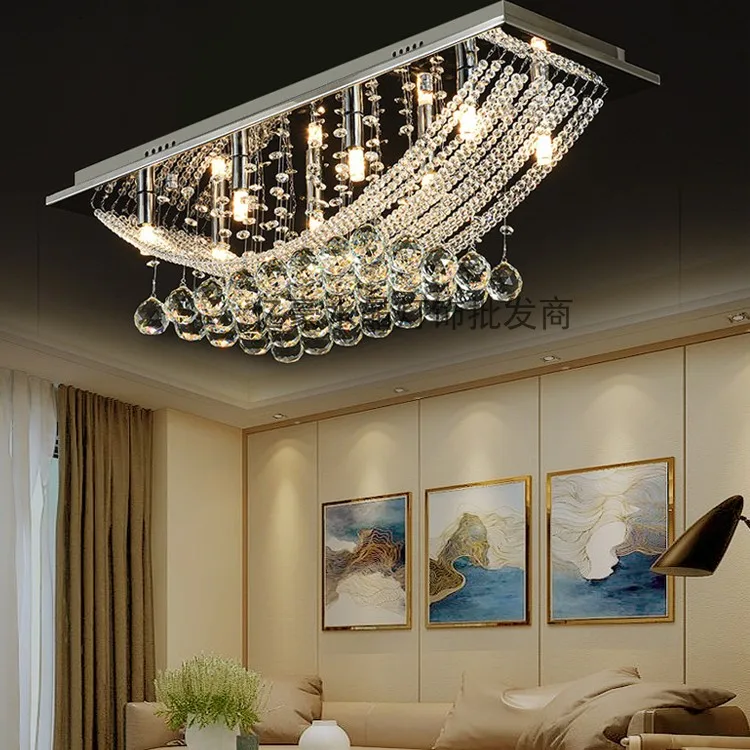

Elegant Decorative Crystal Ceiling Light Chandelier Ballroom Hall Living Room Dining Bedroom Hotel Stairway Lamp Design