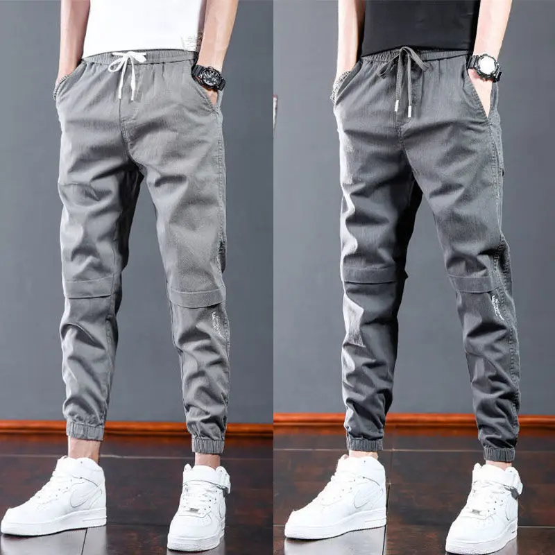 

Свободные мужские спортивные брюки, повседневные брюки, сезонные модные брендовые молодежные брюки с длинными ногами, средняя талия