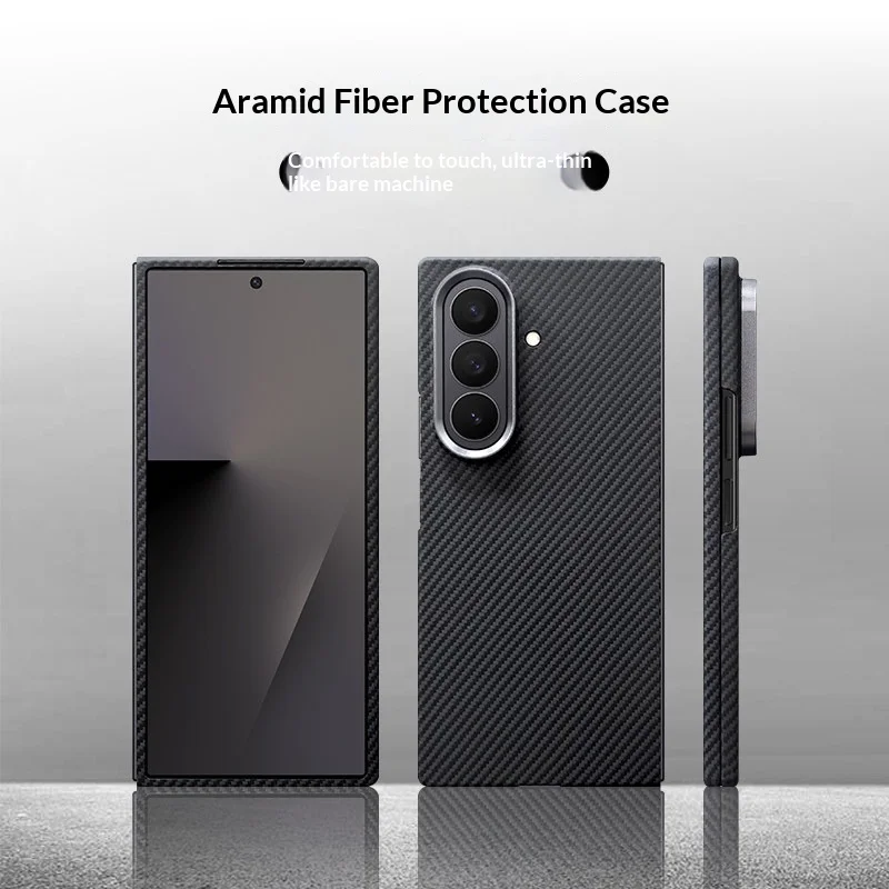 For Samsung Galaxy S25 S26 Ultra Z Fold 7 8 6 W26 S26 S25 Plus Edge Genuine Carbon Fiber Aramid Case Ultra thin Protective Cover