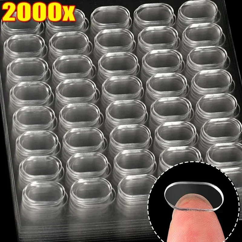 100-2000PCS Clear Gel Glue Pads Double-sided Adhesive Dots Removable Sticky Patch No Trace Wall Hanging Crafts Poster Doll Glue