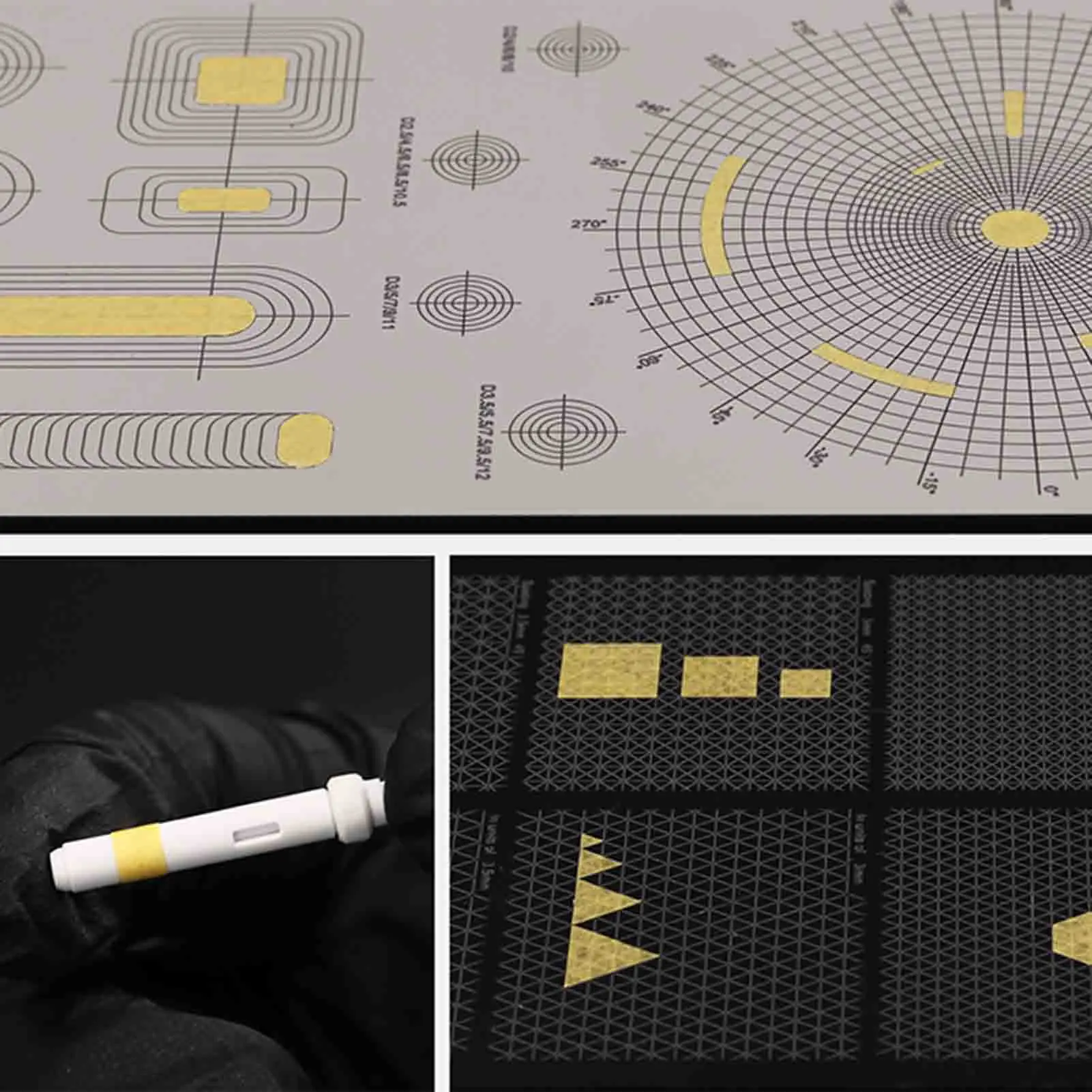 DSPIAE MASKING TAPE CUTTING MAT(CONCENTRIC CIRCLES) AT-ECC AT-ECA AT-ECB AT-ECD