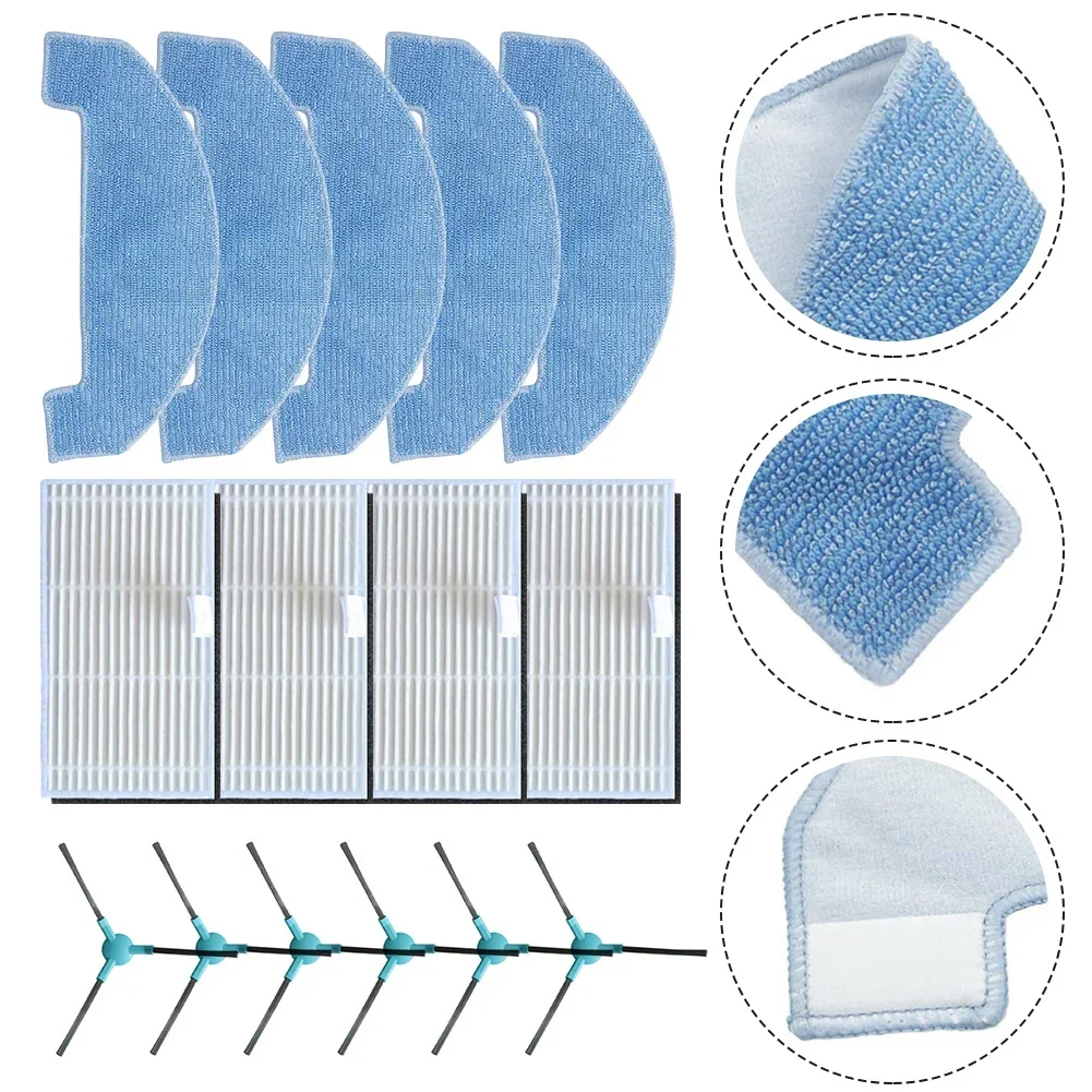 Side Brush Filter Mop Cloth Kit For-Ultenic For-T20Pro For-T10Lite ForHonor Choice S3/S3Plus/R3/R3Plus Robot Vacuum Cleaner Part
