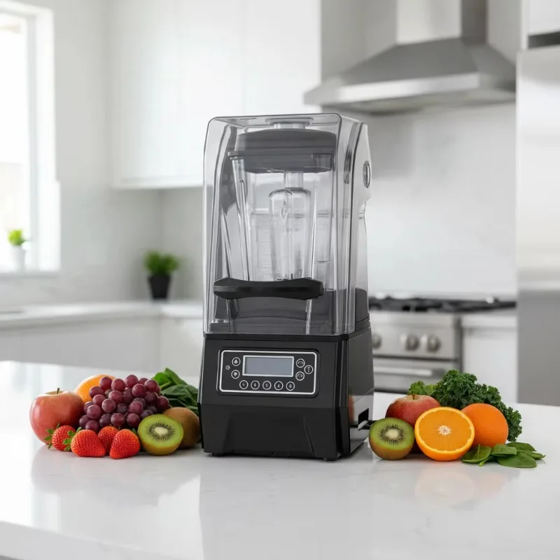 Airo Commercial Food Blender Plastic Blade High-Speed Motor Touchscreen Control 1.5L Capacity Splash Guard Included Ice