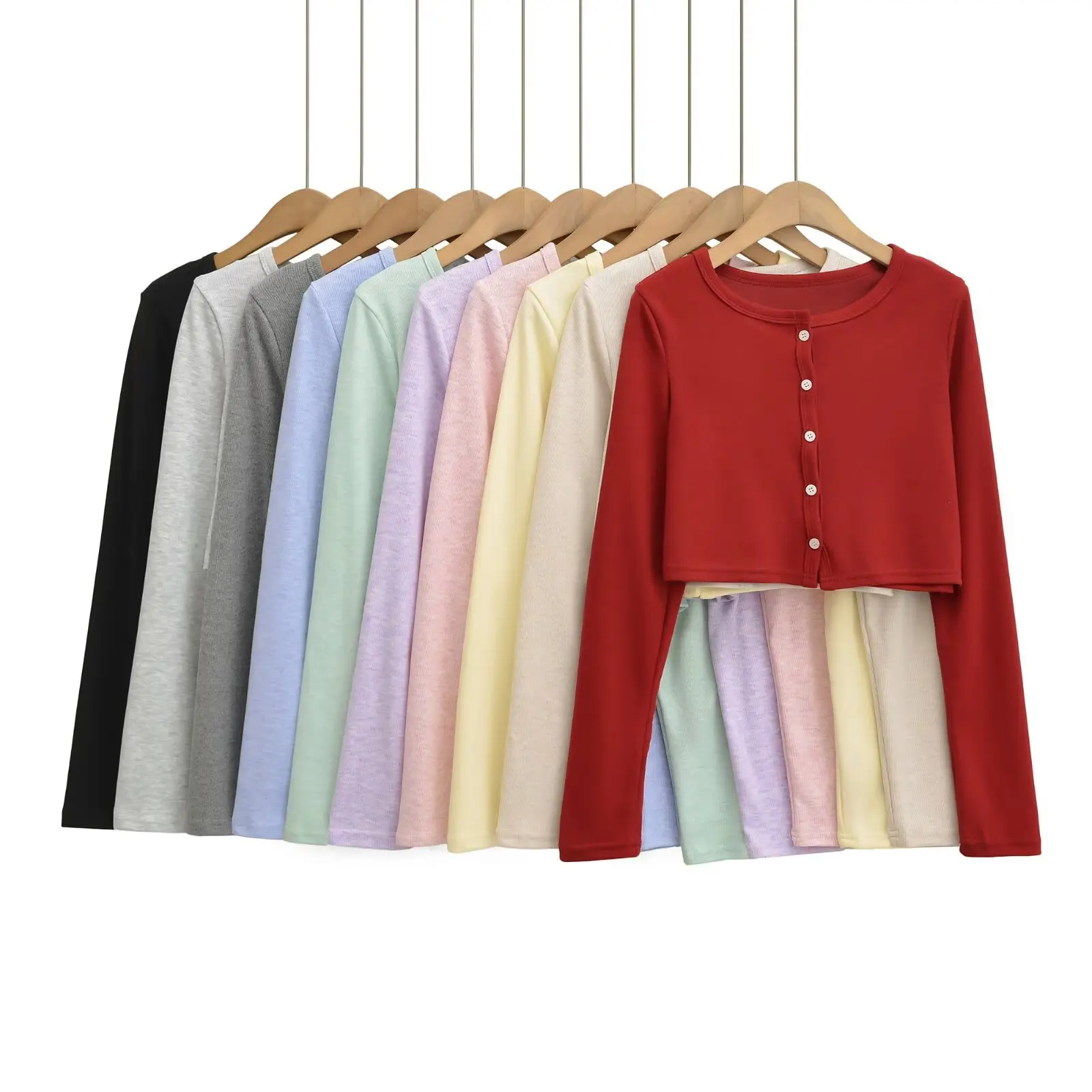 

Sexy Slim Fit Short Knitted Top Round Neck Design European Style Women's Fashion Outerwear Perfect For Autumn New Arrival