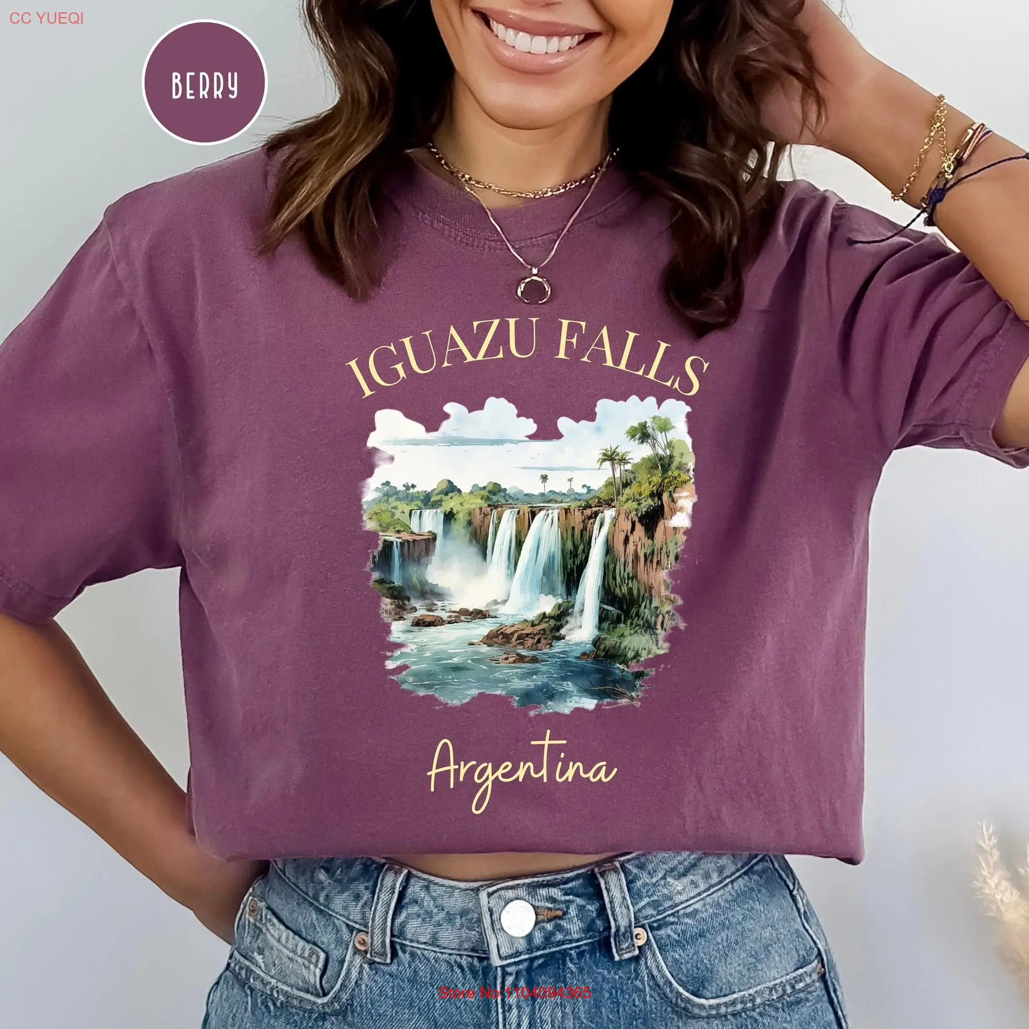 Iguazu Falls Argentina Comfort Colors T Shirt National Park Puerto GifT Vacation long or short sleeves