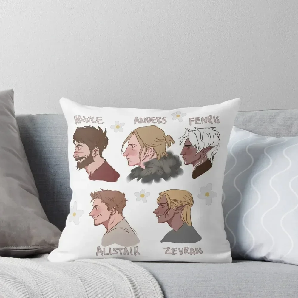 

Dragon Age Boys - Hawke, Anders, Fenris, Alistair, Zevran Throw Pillow luxury sofa pillows Decorative Cushion Cover pillow