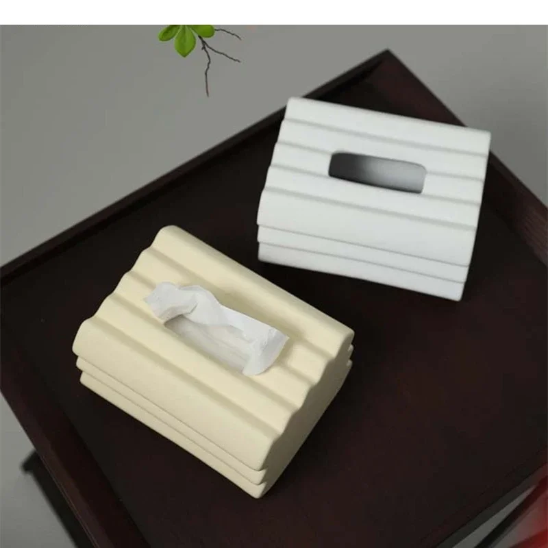 Modern Ceramic Tissue Box Decoration Kitchen Pull-out Storage Home Desktop Organizer Gift 3