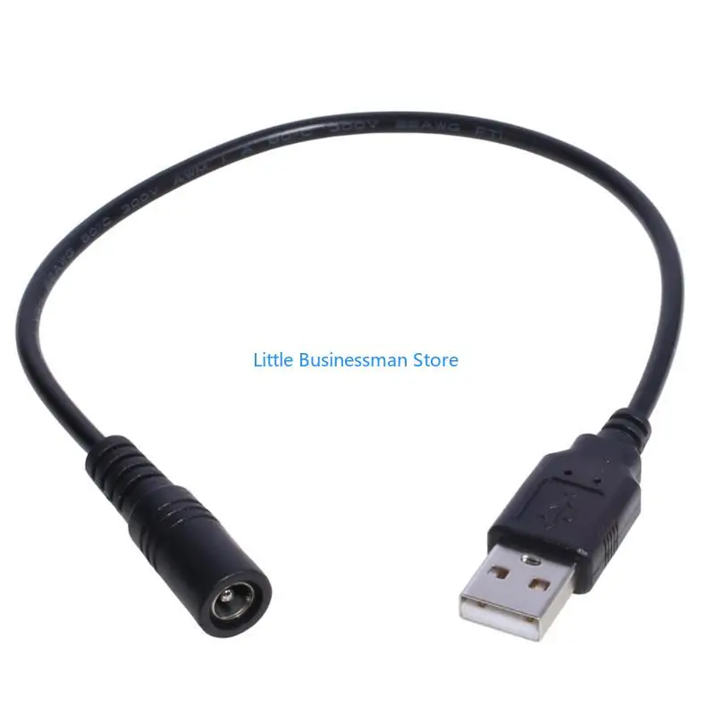 30 USB-auf-DC-5,5 x 2,1 mm 5-V-Stromkabel, Stecker auf Buchse, USB-Hosenstecker, Ladekabel für kleine Lüfter, Router – Detail 7