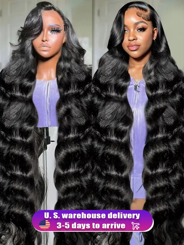 

360 Full Body Wave Wigs 13x6 HD Lace Front Human Hair Wig 46 Inch Brazilian Lace Frontal Wigs For Women High 220% Density