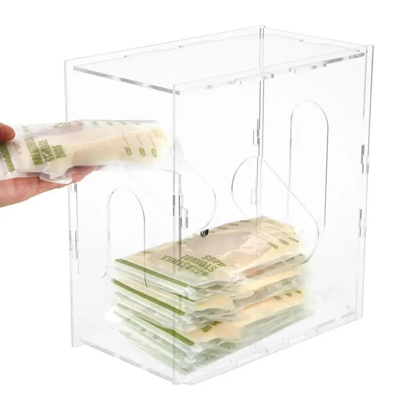 

Breastmilk Bag Organizer Acrylic Storage Container For Freezer Milk Acrylic Clear Easy Access Breast Milk Storing Containers For