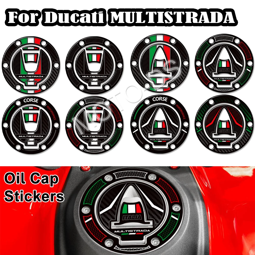 

For Ducati MULTISTRADA V2 V4 950 1000 1100 1200 1260 Motorcycle 3D resin Fuel Tank Sticker Gas Cap Protector Decals