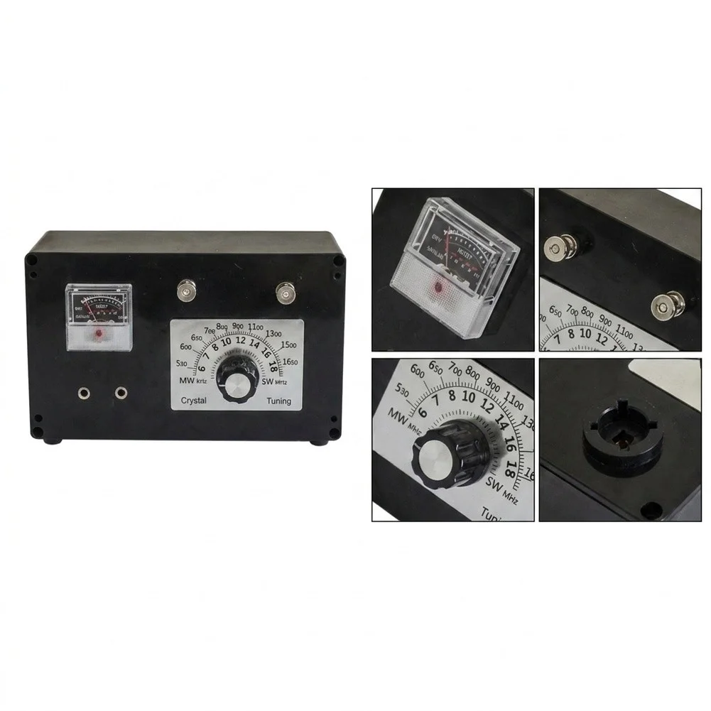 DIY For crystal Radio Kit for AM Medium Wave Reception Featuring For dual Loop Circuit and Diode Detector 18x11x5cm