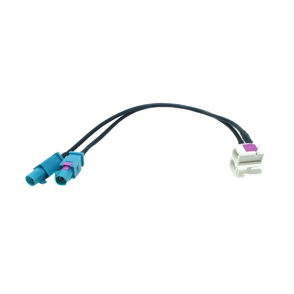 Easy Plug and Play Antenna Diversity Adapter Cable Double Connection for Car Stereo System Upgrade