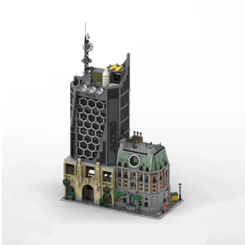 Modelo de Anime Popular, ladrillo de construcción MOC, edificio clásico de sede, tecnología Modular, regalo, vacaciones, montar, traje de juguete para niños