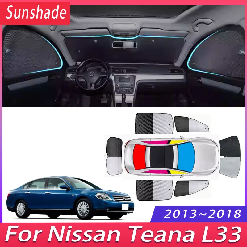 Car Sunshade For Nissan Teana L33 2013~2018 2014 2015 Heat Insulation Sun Protection Sunshade Windshield Visor Car Accessories