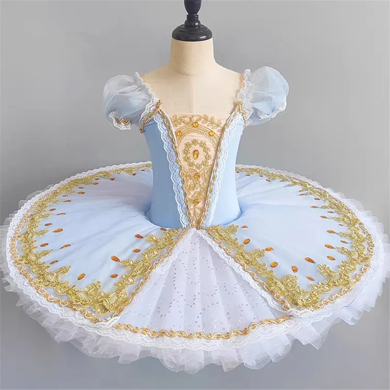 

Professional Ballet Tutu Dress Girl Dance Costume Child Performance Ballerinas Pancake Tutu Kids Child Carnival Jazz Dance Dress