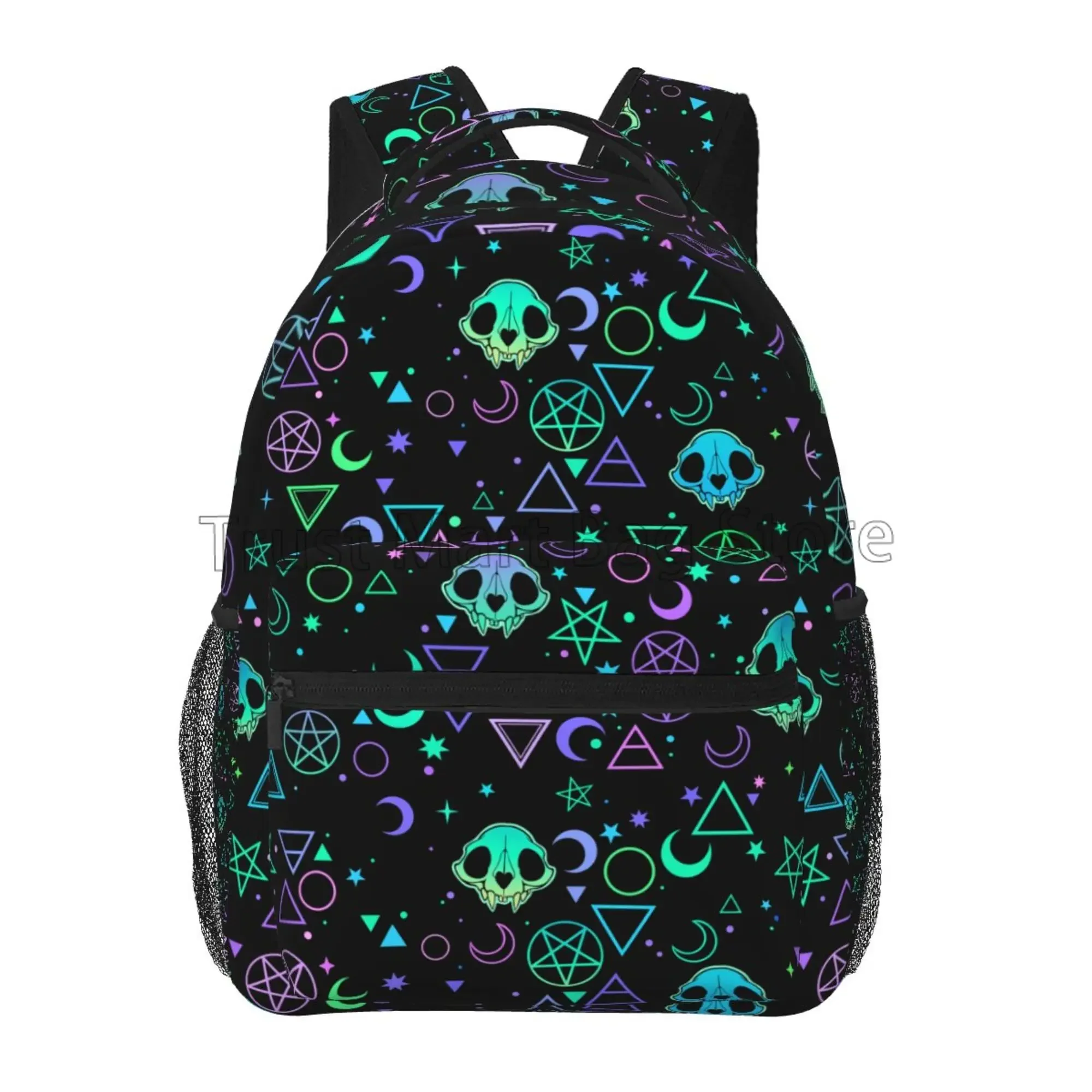 

Magic Skulls Print Laptop Backpack Unisex Travel Hiking Camping Daypacks Student School Book Bag Large Casual Shoulder Bags