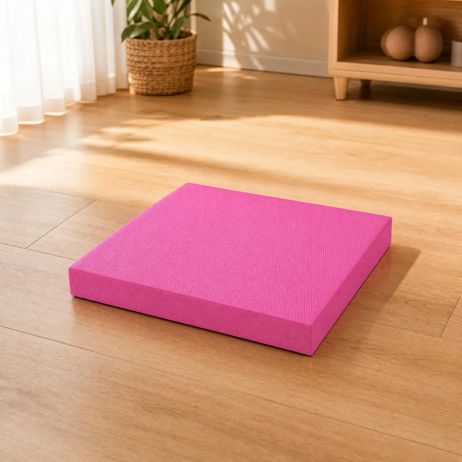 Extra Cushioned TPE Fitness Balance Pad for Home Gym Yoga Pilates Studio Floor Exercise Training