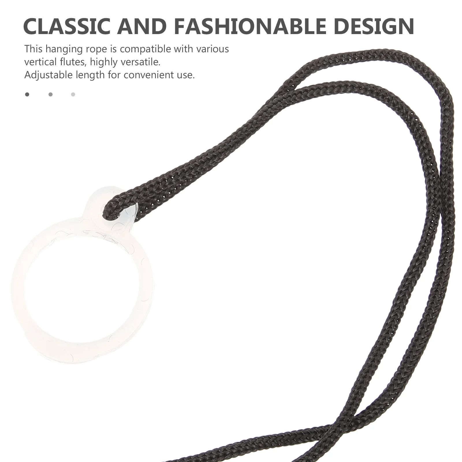 

Black Lanyard For Clarinet Hanging Rope Durable Lightweight Cord Protector Accessory Musical Instrument Parts Storage Transport