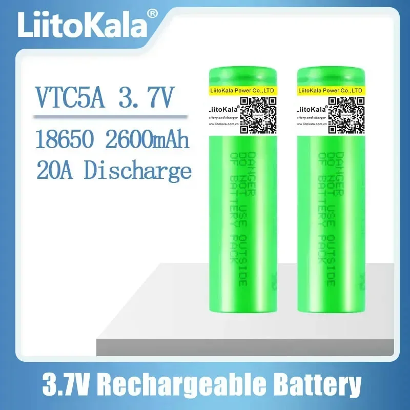 Liitokala 18650 2600mAh VTC5A-N Original 3.6V 18650 US18650 VTC5A High Drain 40A Battery