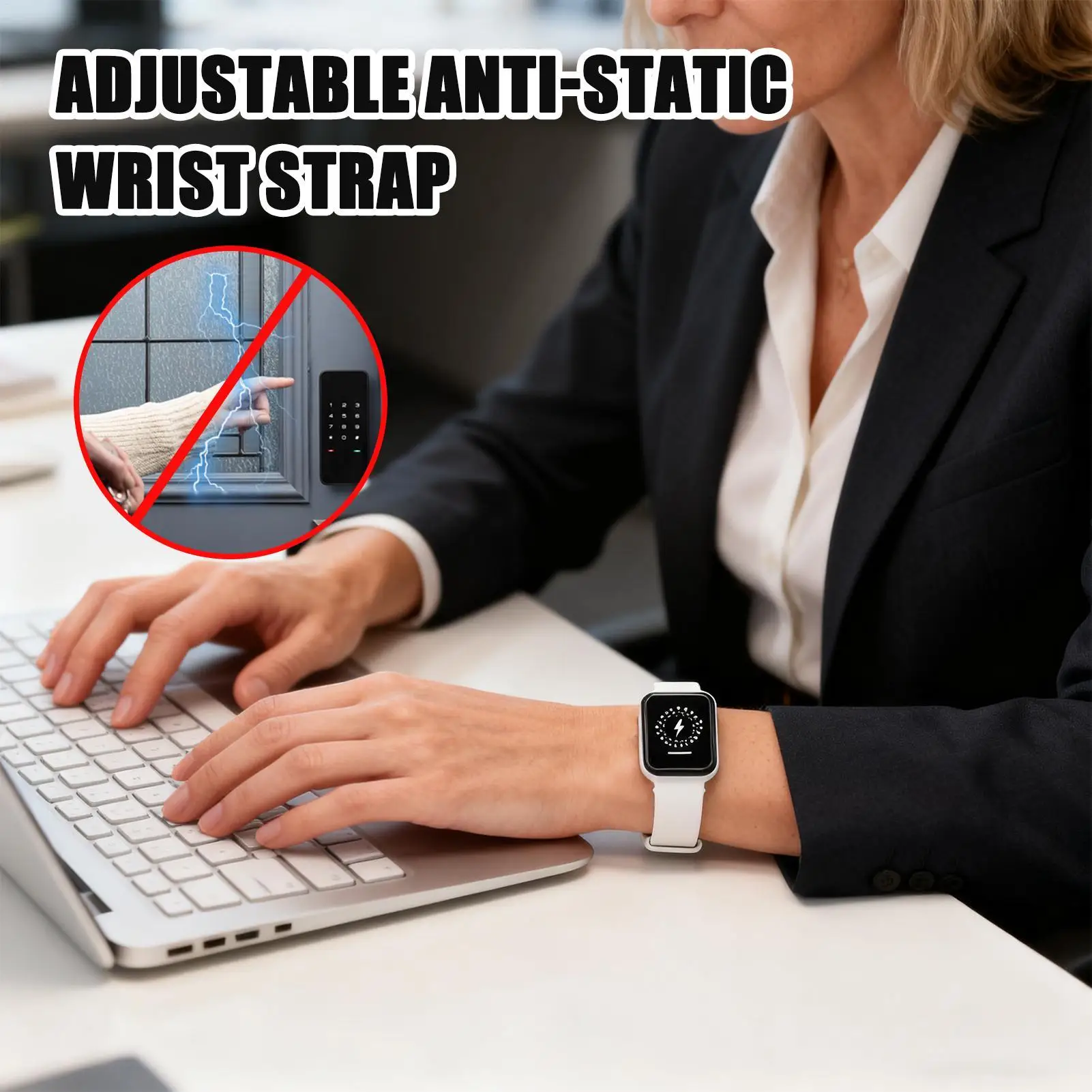 سوار الصدمات خفيف الوزن وطويل الأمد وعمر البطارية، سوار إزالة الكهروستاتيكي الشتوي للرجال والنساء والأولاد والبنات والشباب والمراهقين #3