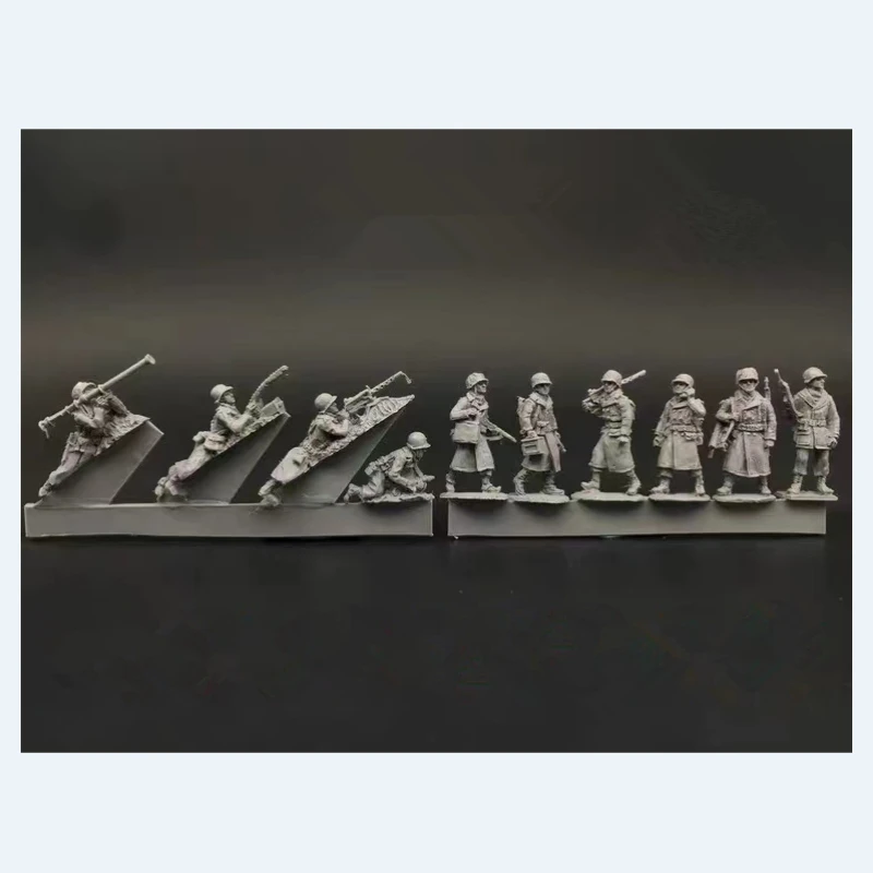 1/72 Die-Casting Resin Figure Model Kit  Winter U.S. Army Staff 10 Figure DIY Toy Unassembled Unpainted Free Shipping