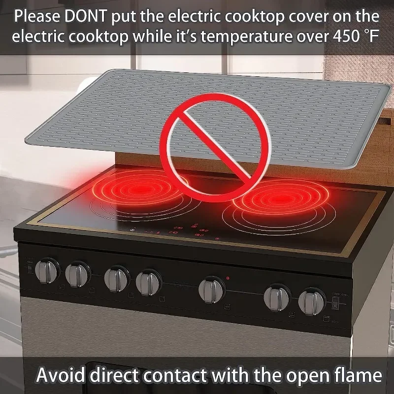 Large Silicone Stove Mat Kitchen Drain Top Cover Multifunctional Induction Stove Protective Mat