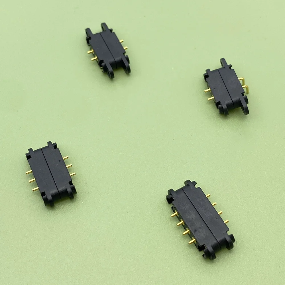 2/3/4/5/7/8Pin Pogopin 2A DC Magnetic Pogo Pin Connector with Ears Pitch 2.54/2.8mm Male Female Spring Loaded DC Power Socket
