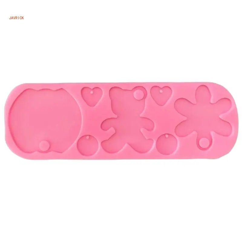 N1HE Resin Pendant Moulds Silicone Straw Clamp Molds Pendant Moulds Silicone Material