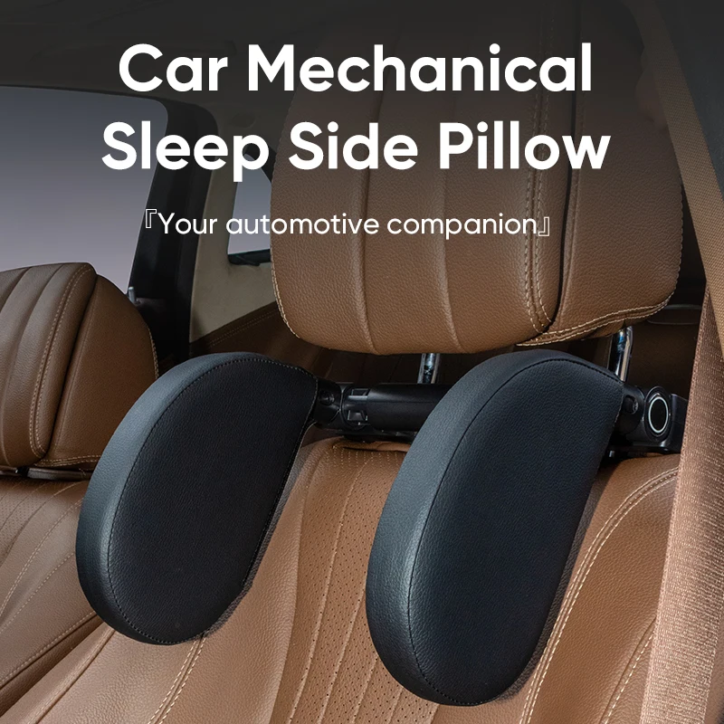 

Thickened Memory Foam Car Headrest Pillow - 180° Adjustable Neck & Spine Support, Prevents Pain for Adults/Kids (Black)