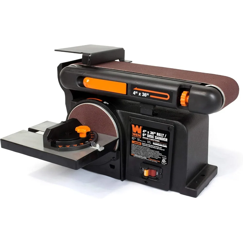 10-Amp 6-Inch Spiral Benchtop Jointer & 6502T 4.3-Amp 4 x 36 in. Belt and 6 in. Disc Sander with Cast Iron Base