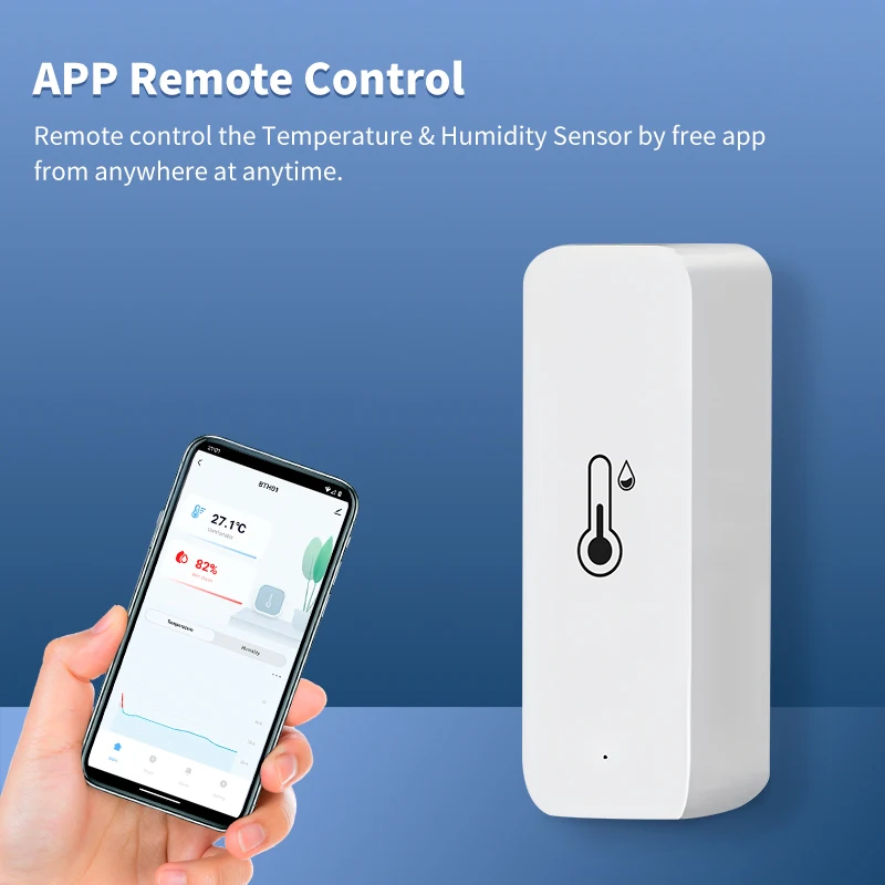 Tuya ZigBee Wifi Temperature Humidity Sensor Battery Powered Smart Home Security Work for Alexa Google Home Homekit Free App