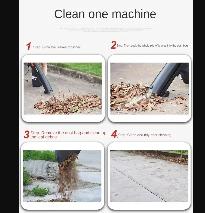 

220V Powerful Electric Leaf Blower Vacuum for Yard Cleaning with Mulcher Function CBA