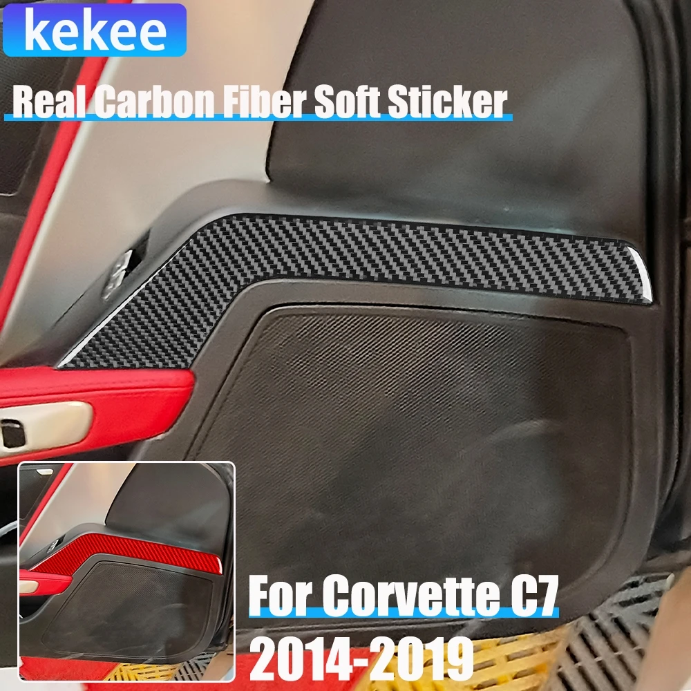 

Настоящее углеродное волокно, автомобильные аксессуары, съемник двери водителя, декоративная крышка, мягкая наклейка для Corvette C7 LT1 Z06 ZR1 LT5 2014-2019