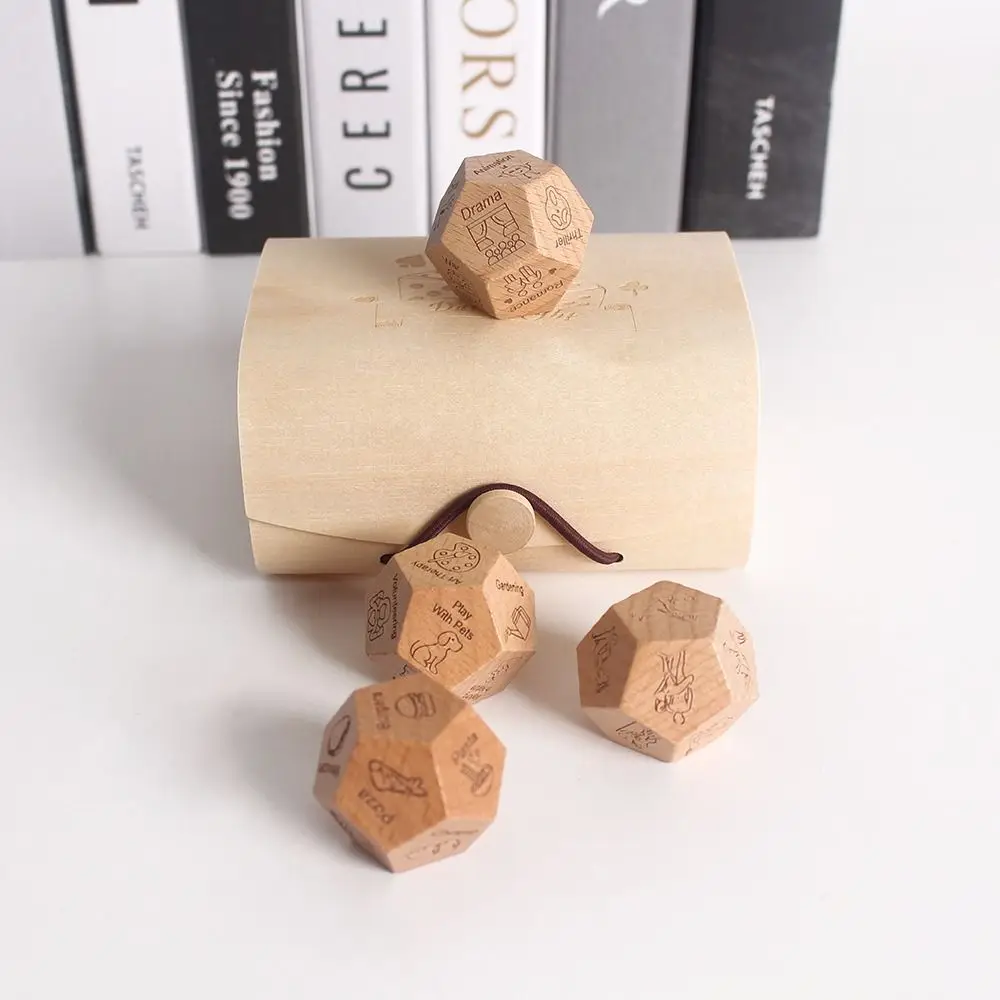 

12 sided Wooden Food Dice Game Board Game Decision Make Food Decision Dice Games Decoration Entertainment Date Night Dice