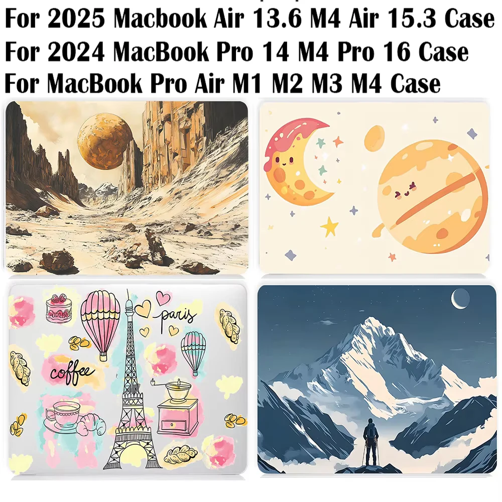 

2025 up to date laptop Case for Macbook Air 13 M4 M3 M2 M1 Chip Case Touch Bar 2024 M4 Pro 16 new 14 in A3185 Pro 13 a2338 Case