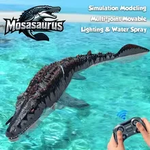 RC Mosasaurus Dinosaur Toy Remote Control Swimming Dinosaur Model Electric Water Toy for Kids Pool Bath Outdoor Play
