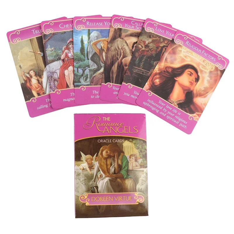 The Romance Angels Tarot Cards Deck, The 44 Romance Angel, Cards by Doreen Virtue, Rare Out of Print Game Board Toy