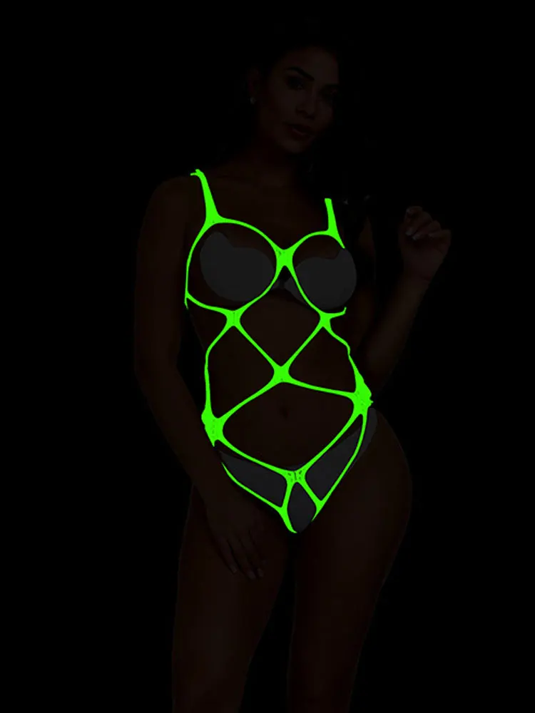 الأخضر الأزرق يتوهج في الظلام الجنس لعب للكبار الملابس الداخلية الجنسية تيدي المرأة ارتداءها الساخن مفتوحة الصدرية لعبة مثيرة Bdsm Crotchless