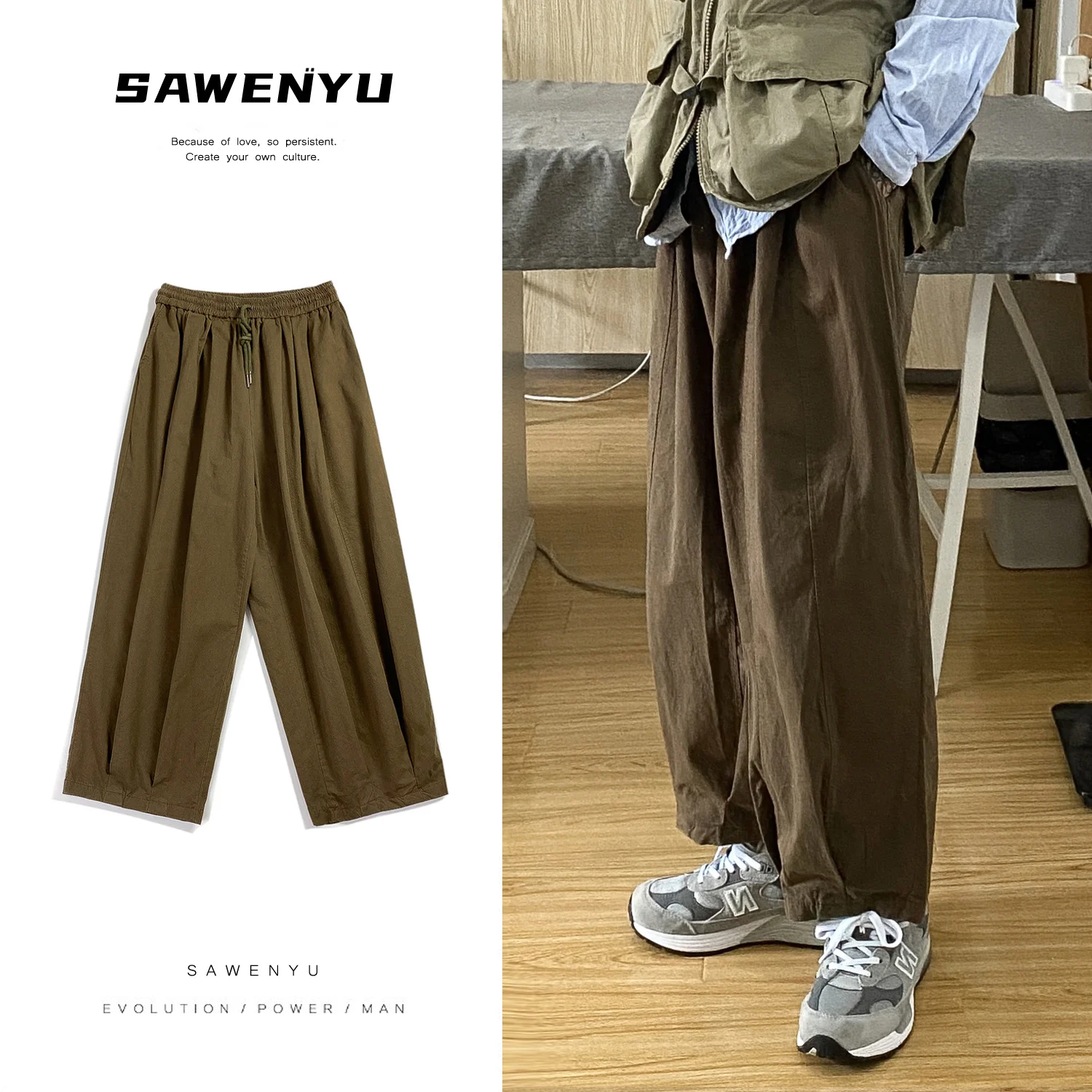 

Spring Summer New Cotton Men's Casual Harem Pants Harajuku Fashion Woman Big Size Loose Bloomers Male Drawstring Sweatpants
