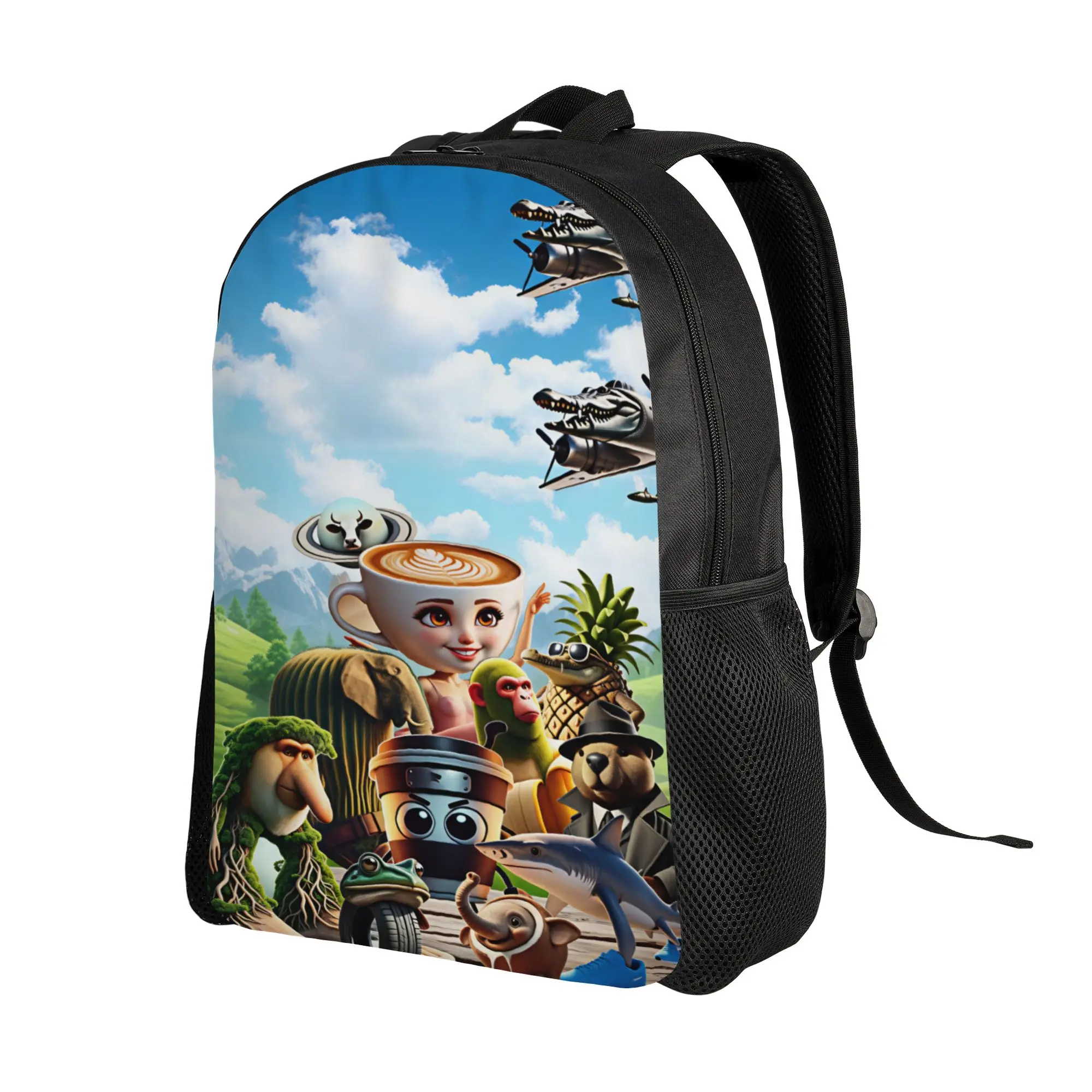 Italian Brainrot  Backpack  Elegant Backpacks Youth Trekking Durable High School Bags Colorful Rucksack